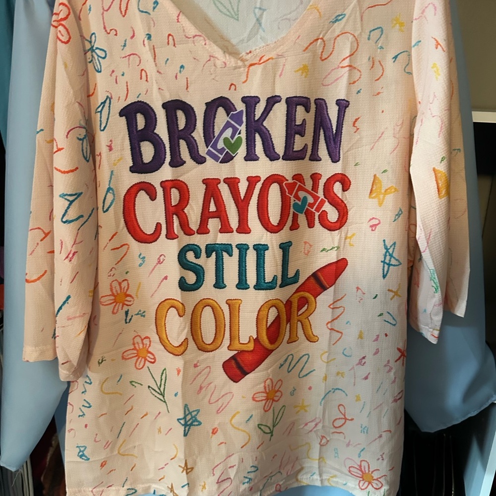Colorful Graphic Long Sleeve Tee